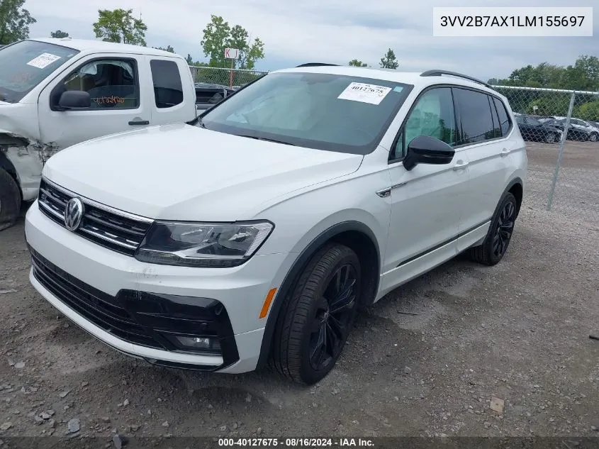 2020 Volkswagen Tiguan 2.0T Se/2.0T Se R-Line Black/2.0T Sel VIN: 3VV2B7AX1LM155697 Lot: 40127675