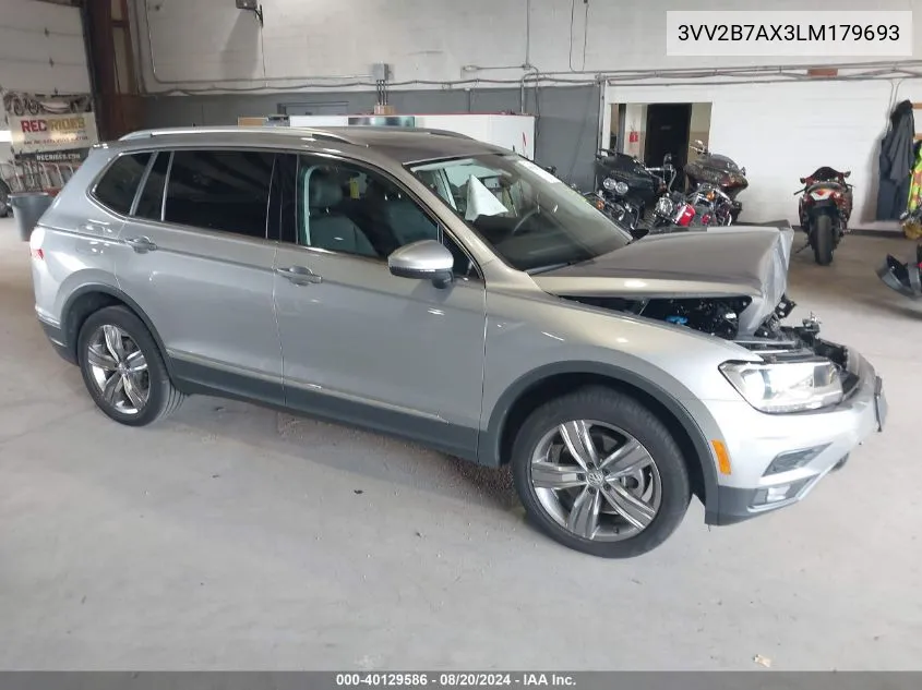 2020 Volkswagen Tiguan 2.0T Se/2.0T Se R-Line Black/2.0T Sel VIN: 3VV2B7AX3LM179693 Lot: 40129586