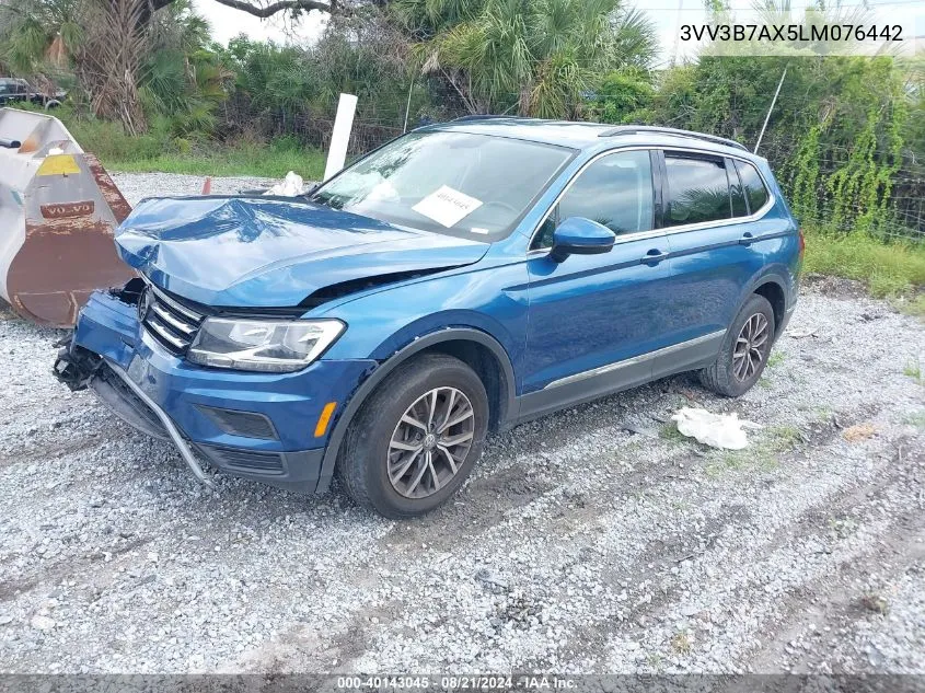 2020 Volkswagen Tiguan Se/Sel VIN: 3VV3B7AX5LM076442 Lot: 40143045