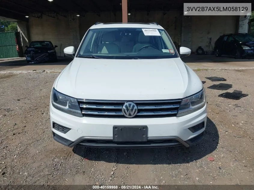 2020 Volkswagen Tiguan Se/Sel VIN: 3VV2B7AX5LM058129 Lot: 40159988