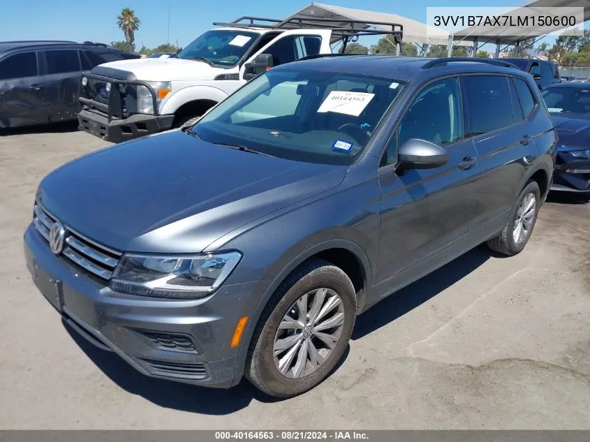 2020 Volkswagen Tiguan S VIN: 3VV1B7AX7LM150600 Lot: 40164563