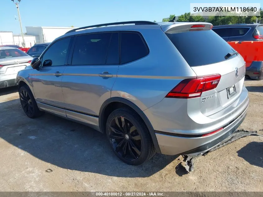 2020 Volkswagen Tiguan 2.0T Se/2.0T Se R-Line Black/2.0T Sel VIN: 3VV3B7AX1LM118640 Lot: 40180012