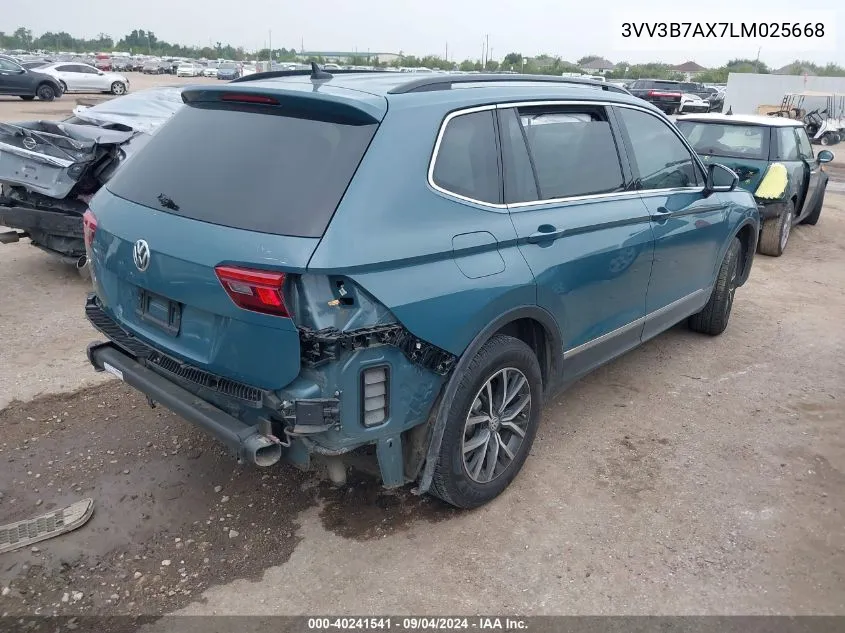 2020 Volkswagen Tiguan Se/Sel VIN: 3VV3B7AX7LM025668 Lot: 40241541