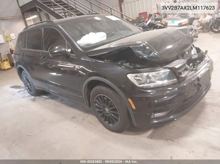 2020 Volkswagen Tiguan Se/Sel VIN: 3VV2B7AX2LM117623 Lot: 40253652