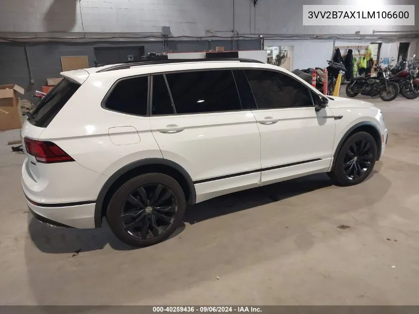 2020 Volkswagen Tiguan 2.0T Se/2.0T Se R-Line Black/2.0T Sel VIN: 3VV2B7AX1LM106600 Lot: 40259436