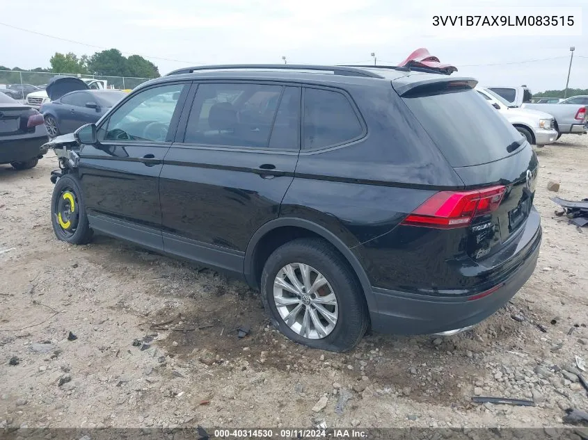 2020 Volkswagen Tiguan 2.0T S VIN: 3VV1B7AX9LM083515 Lot: 40314530