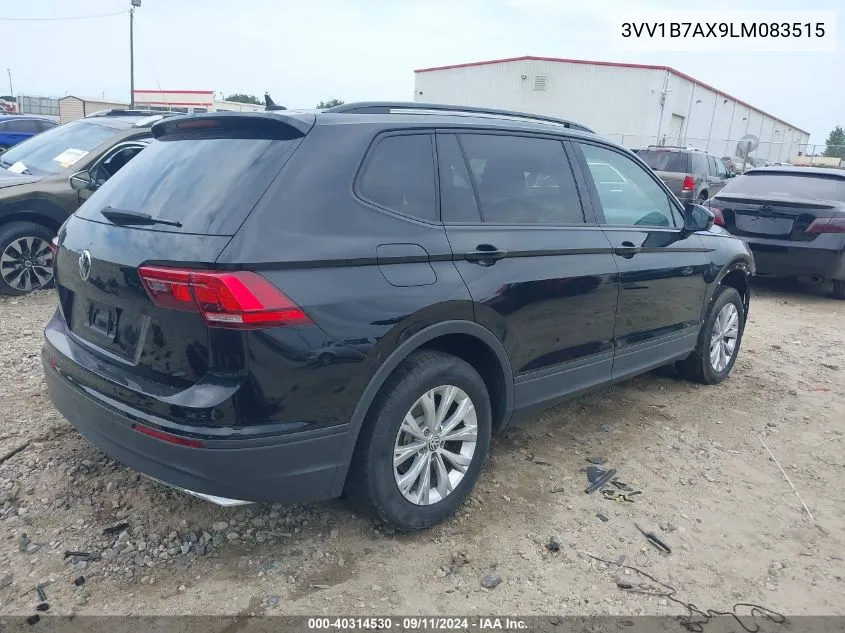 2020 Volkswagen Tiguan 2.0T S VIN: 3VV1B7AX9LM083515 Lot: 40314530