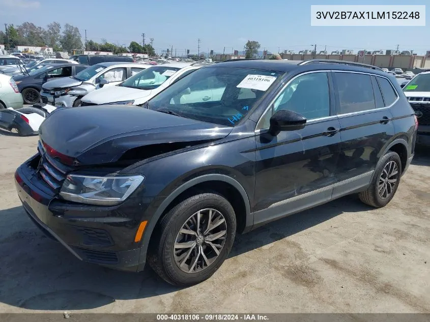 2020 Volkswagen Tiguan 2.0T Se/2.0T Se R-Line Black/2.0T Sel VIN: 3VV2B7AX1LM152248 Lot: 40318106