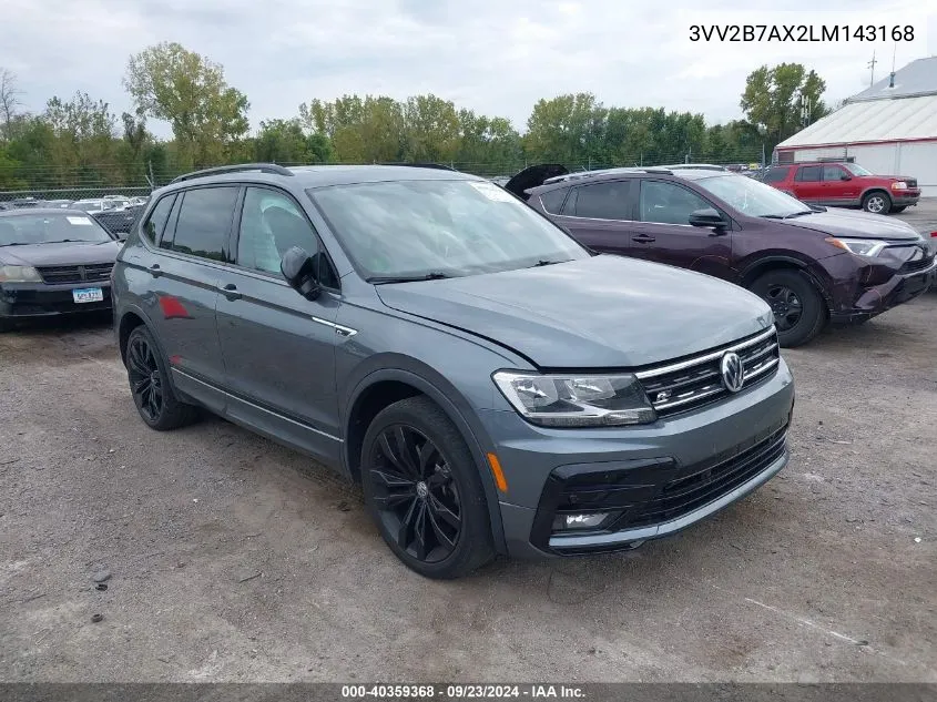 2020 Volkswagen Tiguan 2.0T Se/2.0T Se R-Line Black/2.0T Sel VIN: 3VV2B7AX2LM143168 Lot: 40359368