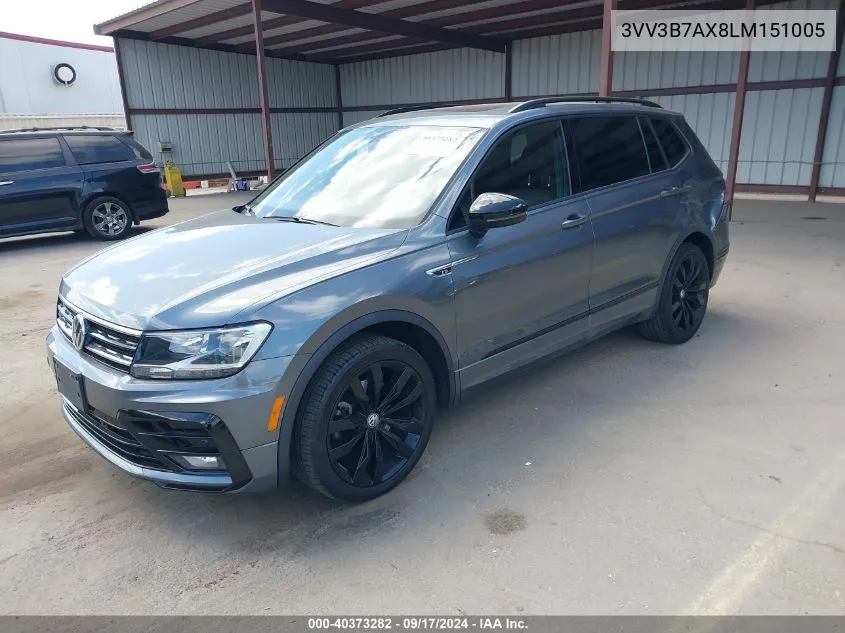 2020 Volkswagen Tiguan 2.0T Se/2.0T Se R-Line Black/2.0T Sel VIN: 3VV3B7AX8LM151005 Lot: 40373282