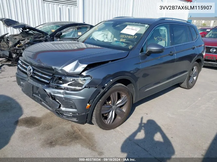 2020 Volkswagen Tiguan 2.0T Se/2.0T Se R-Line Black/2.0T Sel VIN: 3VV2B7AX6LM115907 Lot: 40378034