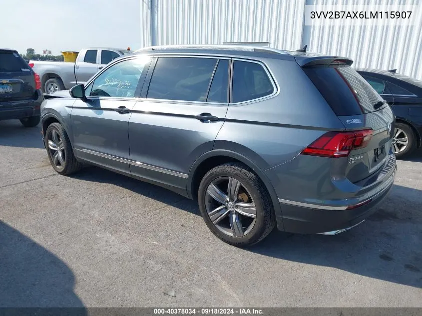 2020 Volkswagen Tiguan 2.0T Se/2.0T Se R-Line Black/2.0T Sel VIN: 3VV2B7AX6LM115907 Lot: 40378034