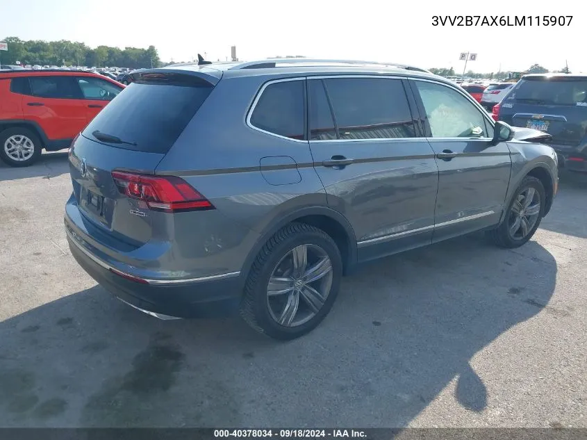 2020 Volkswagen Tiguan 2.0T Se/2.0T Se R-Line Black/2.0T Sel VIN: 3VV2B7AX6LM115907 Lot: 40378034