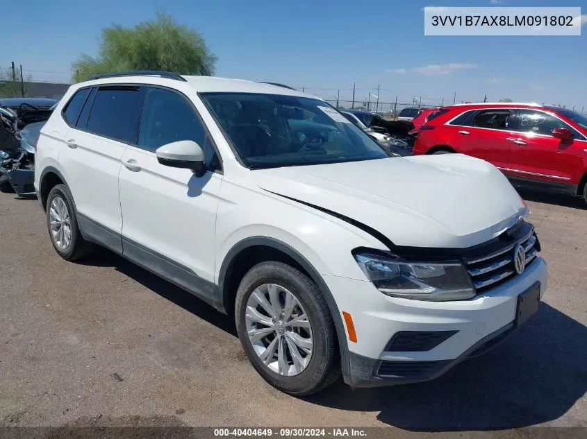 3VV1B7AX8LM091802 2020 Volkswagen Tiguan 2.0T S