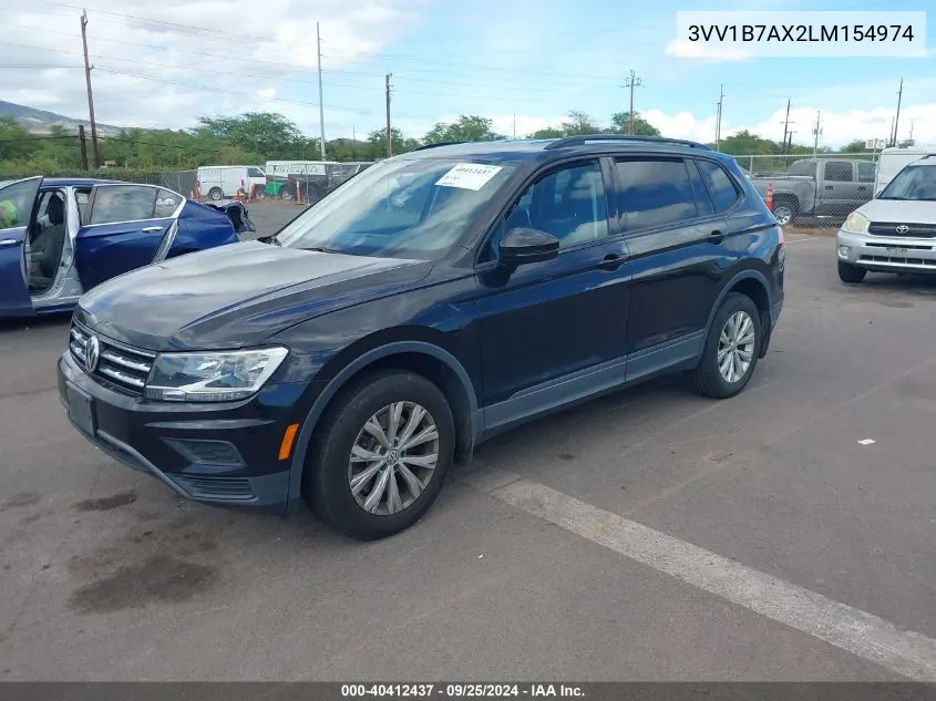 2020 Volkswagen Tiguan 2.0T S VIN: 3VV1B7AX2LM154974 Lot: 40412437