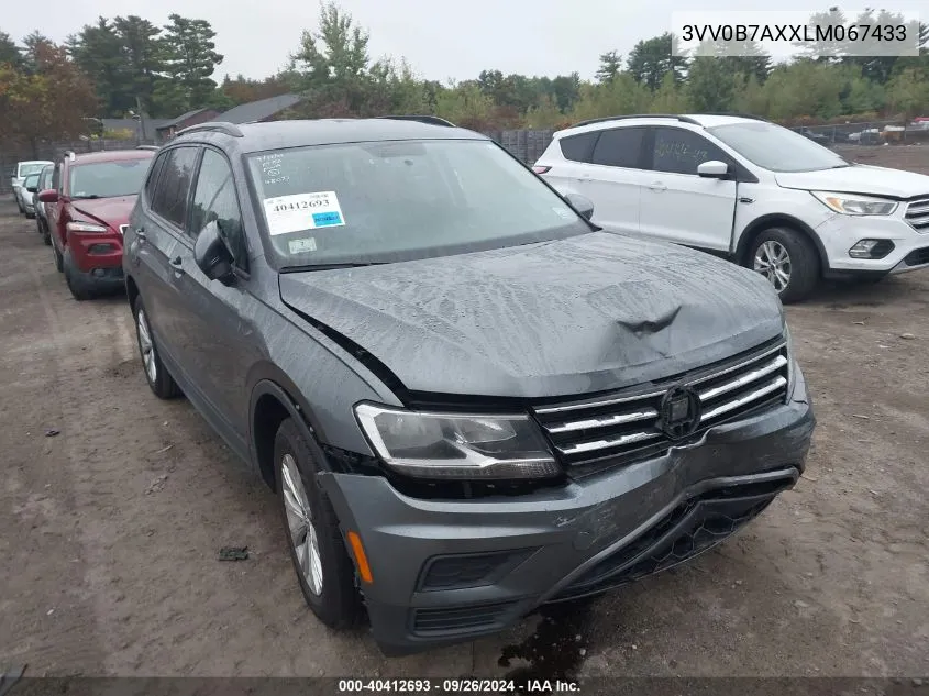 2020 Volkswagen Tiguan S VIN: 3VV0B7AXXLM067433 Lot: 40412693