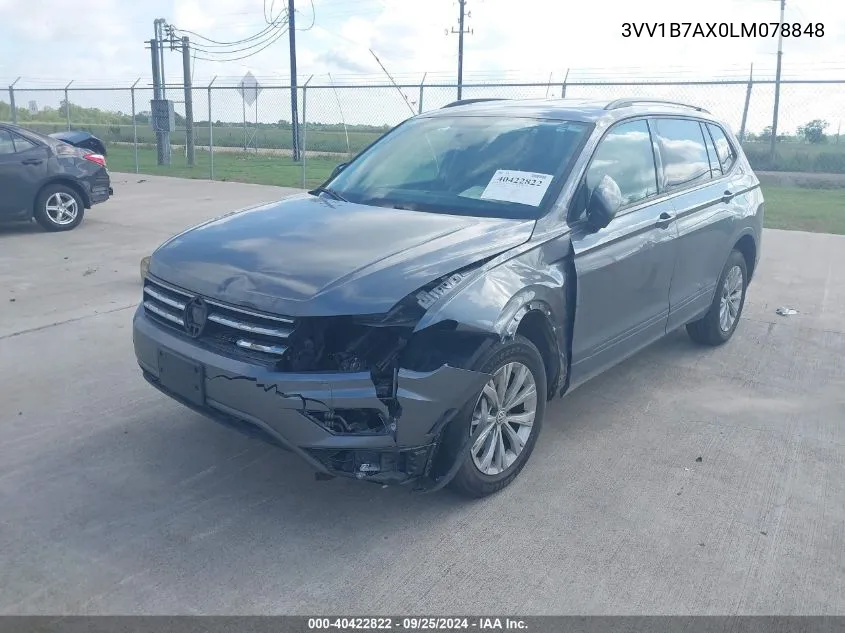 2020 Volkswagen Tiguan 2.0T S VIN: 3VV1B7AX0LM078848 Lot: 40422822