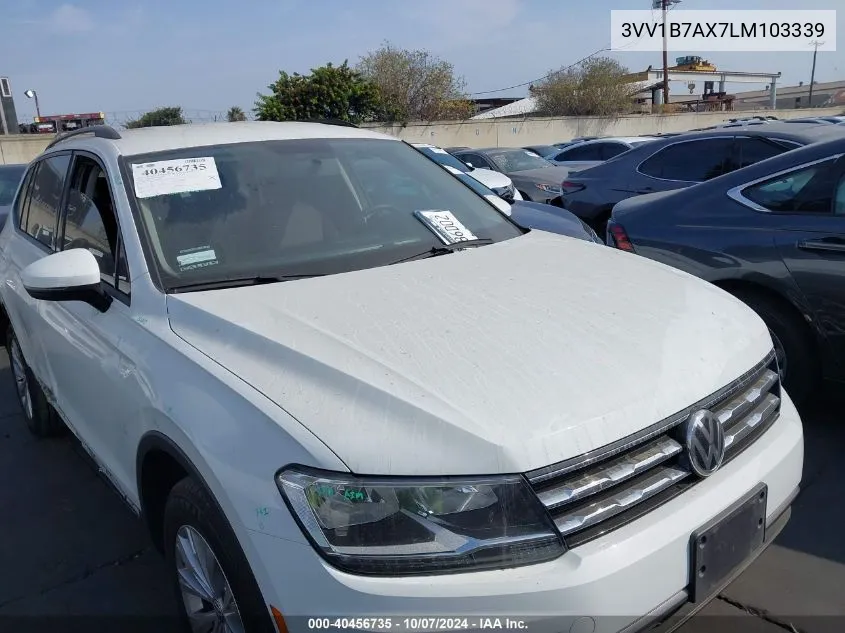 2020 Volkswagen Tiguan 2.0T S VIN: 3VV1B7AX7LM103339 Lot: 40456735