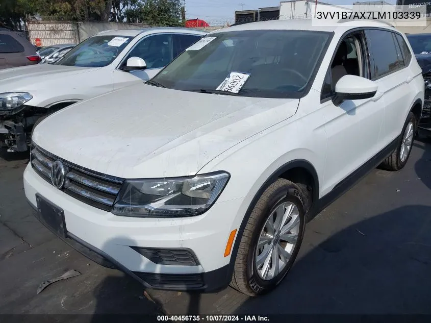 2020 Volkswagen Tiguan 2.0T S VIN: 3VV1B7AX7LM103339 Lot: 40456735