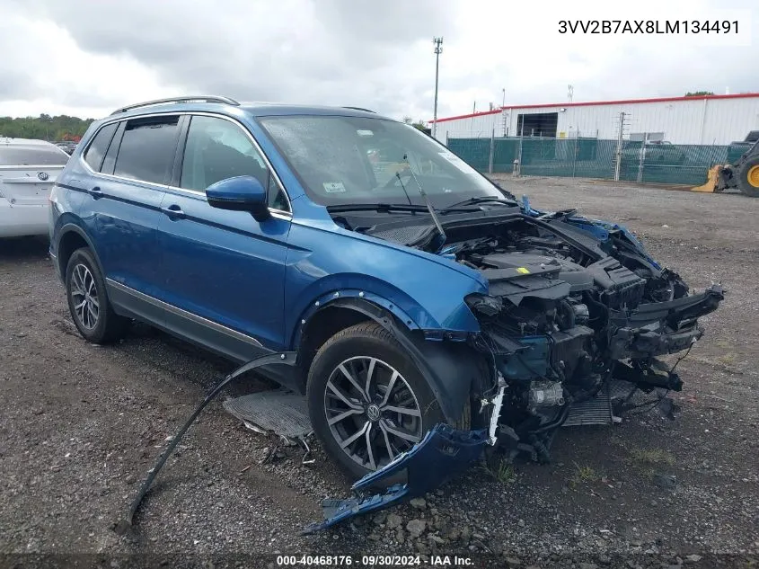 2020 Volkswagen Tiguan 2.0T Se/2.0T Se R-Line Black/2.0T Sel VIN: 3VV2B7AX8LM134491 Lot: 40468176