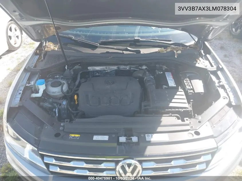 2020 Volkswagen Tiguan 2.0T Se/2.0T Se R-Line Black/2.0T Sel VIN: 3VV3B7AX3LM078304 Lot: 40475981