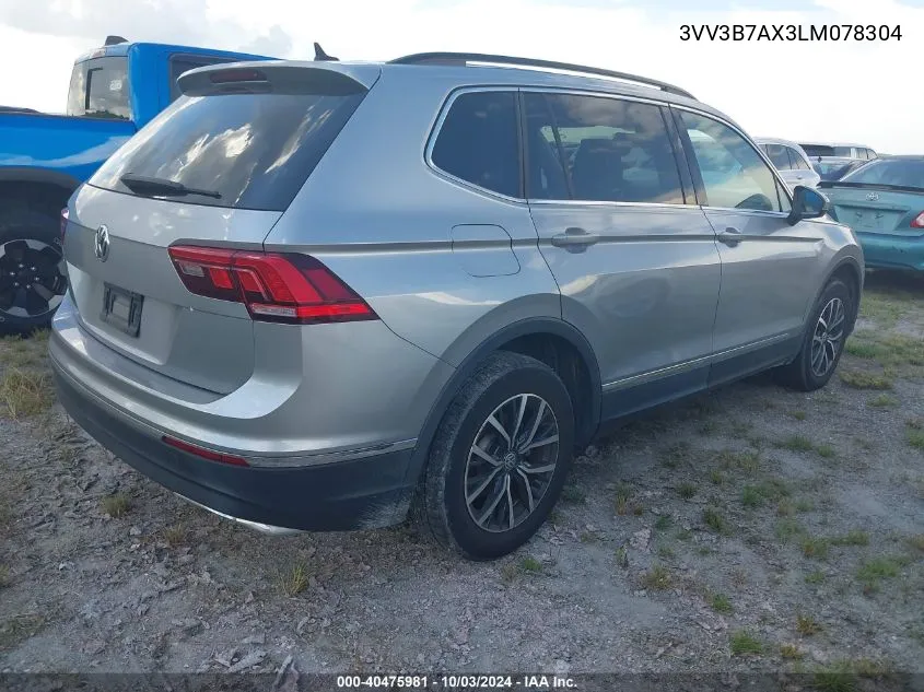 2020 Volkswagen Tiguan 2.0T Se/2.0T Se R-Line Black/2.0T Sel VIN: 3VV3B7AX3LM078304 Lot: 40475981