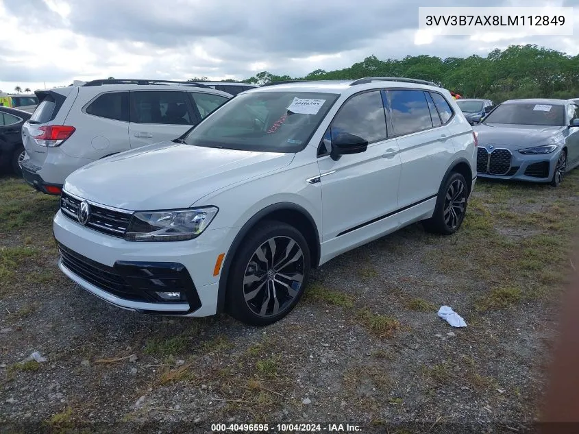 2020 Volkswagen Tiguan 2.0T Se/2.0T Se R-Line Black/2.0T Sel VIN: 3VV3B7AX8LM112849 Lot: 40496595