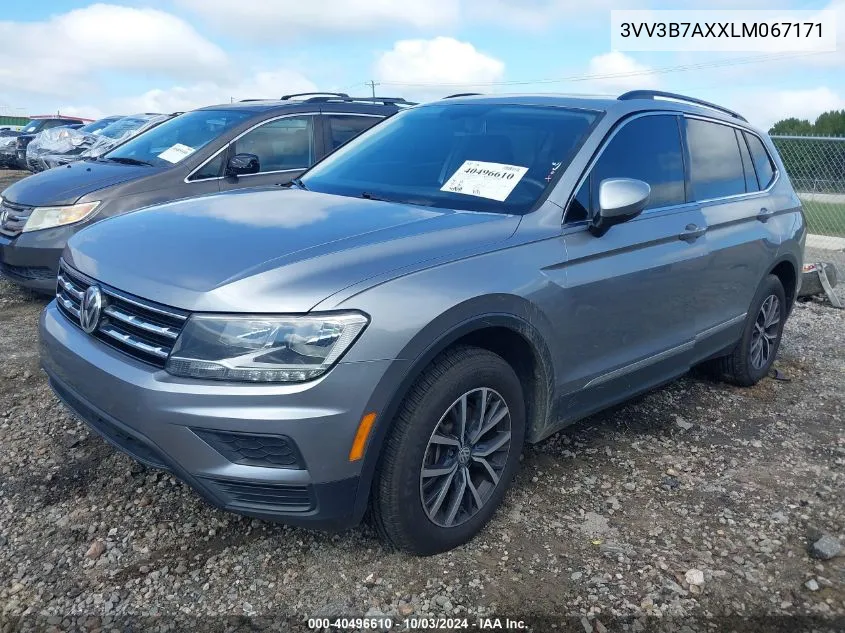 2020 Volkswagen Tiguan 2.0T Se/2.0T Se R-Line Black/2.0T Sel VIN: 3VV3B7AXXLM067171 Lot: 40496610