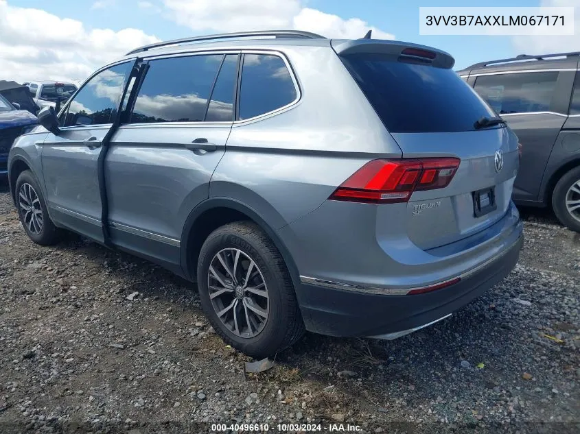 2020 Volkswagen Tiguan 2.0T Se/2.0T Se R-Line Black/2.0T Sel VIN: 3VV3B7AXXLM067171 Lot: 40496610