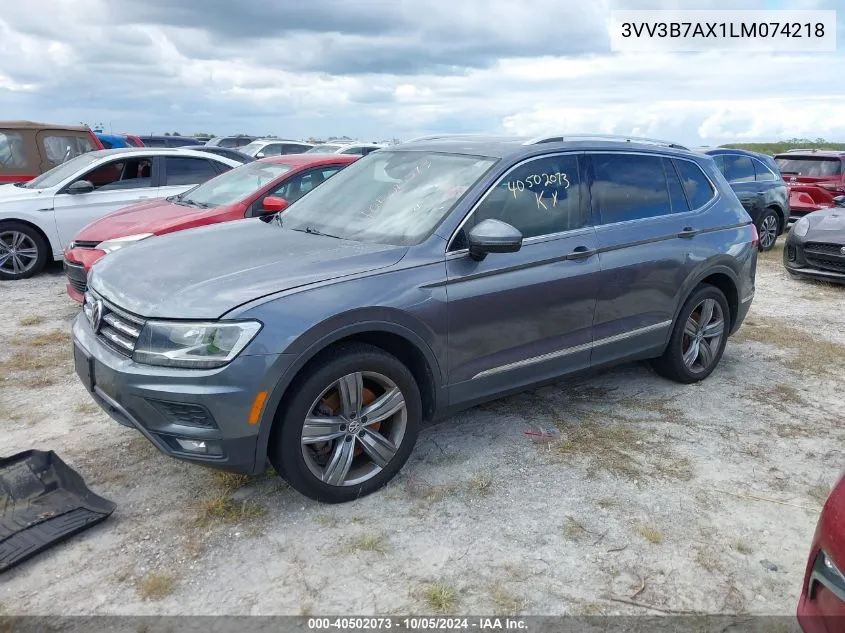 2020 Volkswagen Tiguan Se/Sel VIN: 3VV3B7AX1LM074218 Lot: 40502073