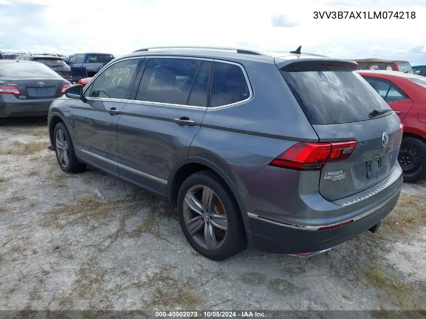 2020 Volkswagen Tiguan Se/Sel VIN: 3VV3B7AX1LM074218 Lot: 40502073