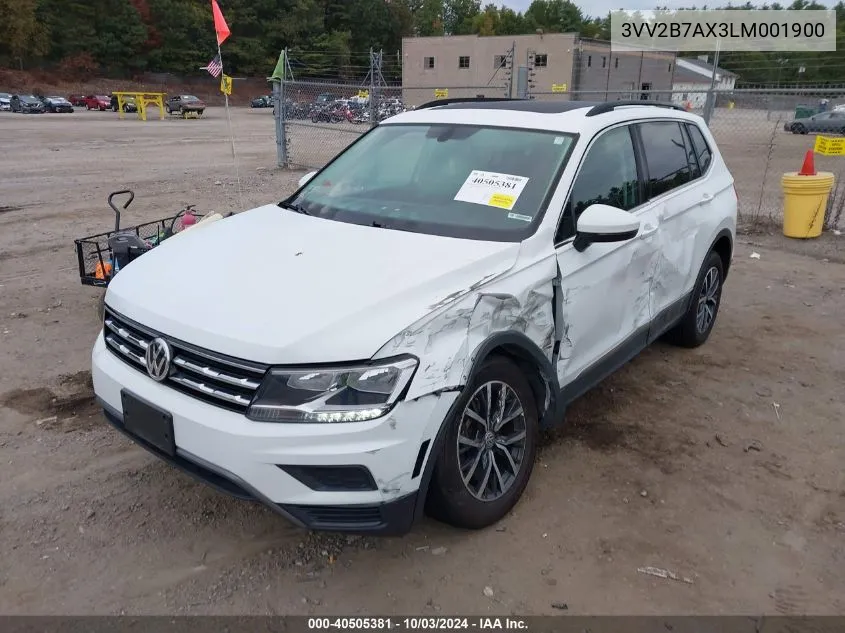 2020 Volkswagen Tiguan 2.0T Se/2.0T Se R-Line Black/2.0T Sel VIN: 3VV2B7AX3LM001900 Lot: 40505381