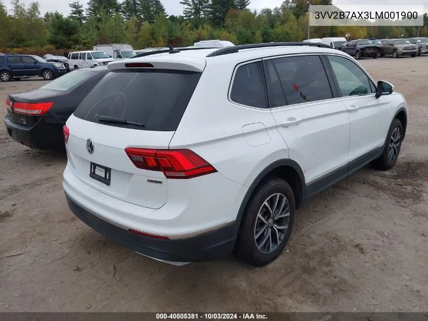 2020 Volkswagen Tiguan 2.0T Se/2.0T Se R-Line Black/2.0T Sel VIN: 3VV2B7AX3LM001900 Lot: 40505381