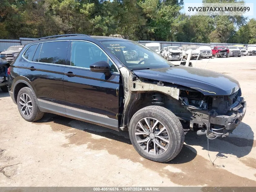 2020 Volkswagen Tiguan 2.0T Se/2.0T Se R-Line Black/2.0T Sel VIN: 3VV2B7AXXLM086699 Lot: 40516576