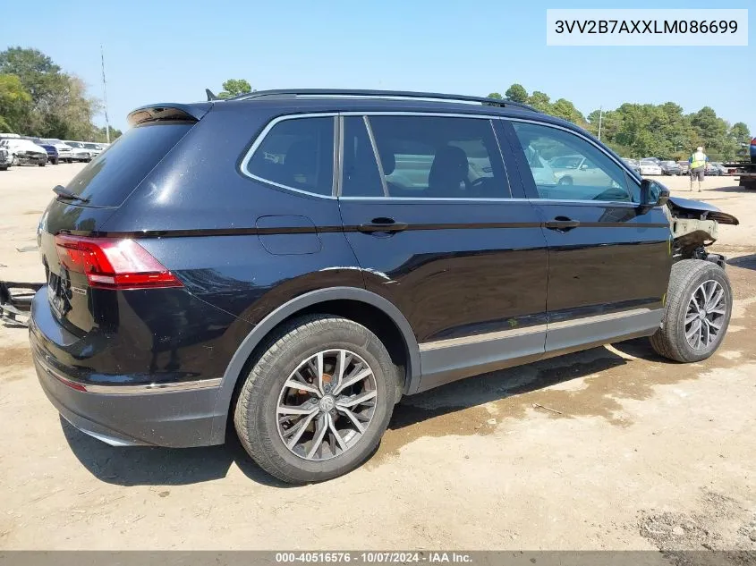 2020 Volkswagen Tiguan 2.0T Se/2.0T Se R-Line Black/2.0T Sel VIN: 3VV2B7AXXLM086699 Lot: 40516576