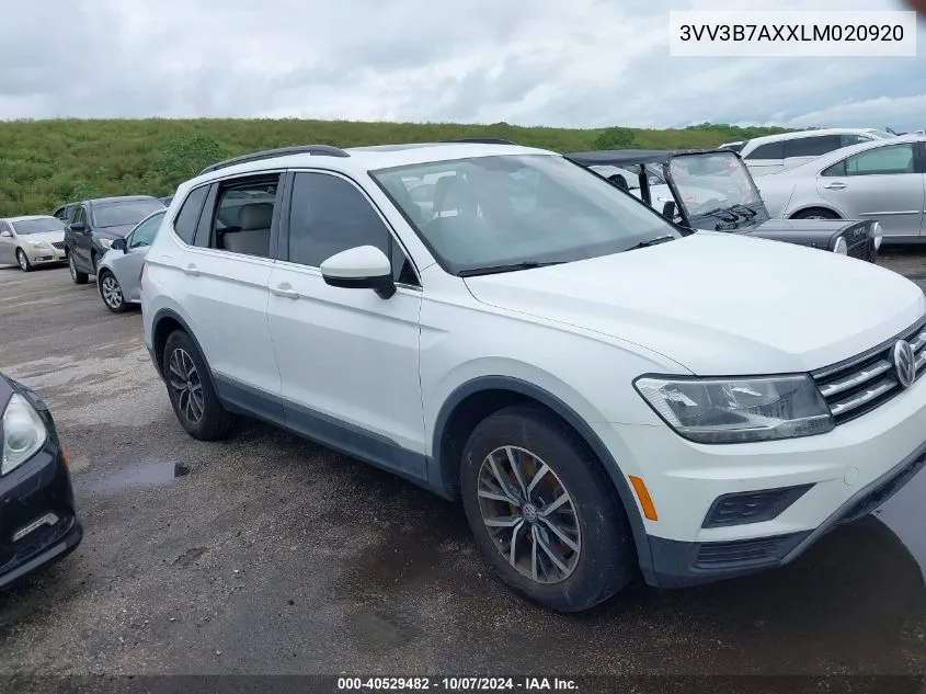 2020 Volkswagen Tiguan 2.0T Se/2.0T Se R-Line Black/2.0T Sel VIN: 3VV3B7AXXLM020920 Lot: 40529482