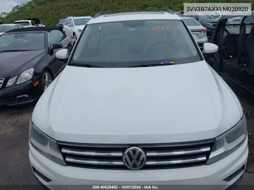 2020 Volkswagen Tiguan 2.0T Se/2.0T Se R-Line Black/2.0T Sel VIN: 3VV3B7AXXLM020920 Lot: 40529482