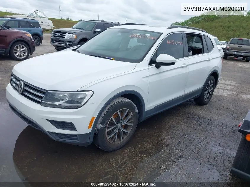 2020 Volkswagen Tiguan 2.0T Se/2.0T Se R-Line Black/2.0T Sel VIN: 3VV3B7AXXLM020920 Lot: 40529482