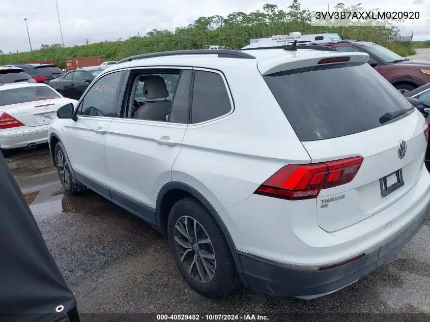 2020 Volkswagen Tiguan 2.0T Se/2.0T Se R-Line Black/2.0T Sel VIN: 3VV3B7AXXLM020920 Lot: 40529482