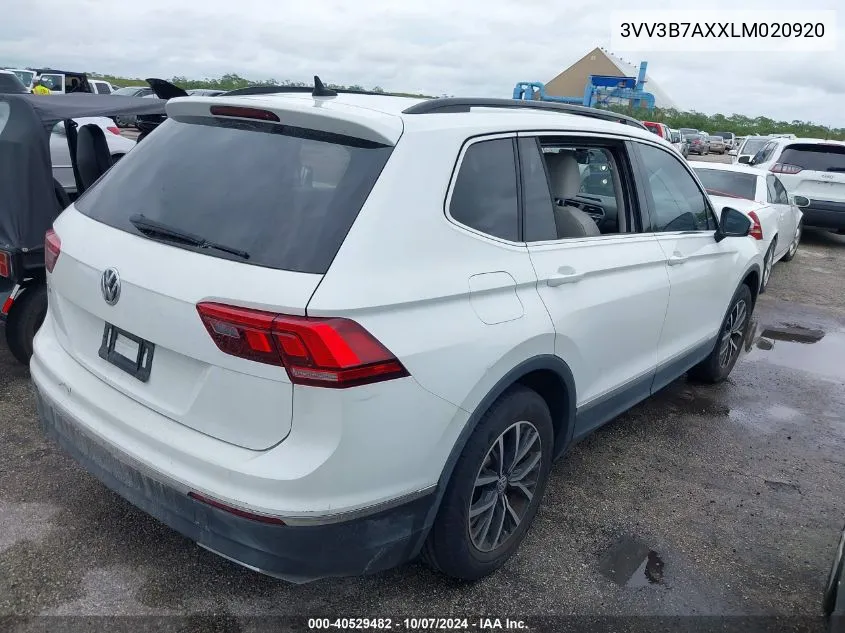 2020 Volkswagen Tiguan 2.0T Se/2.0T Se R-Line Black/2.0T Sel VIN: 3VV3B7AXXLM020920 Lot: 40529482