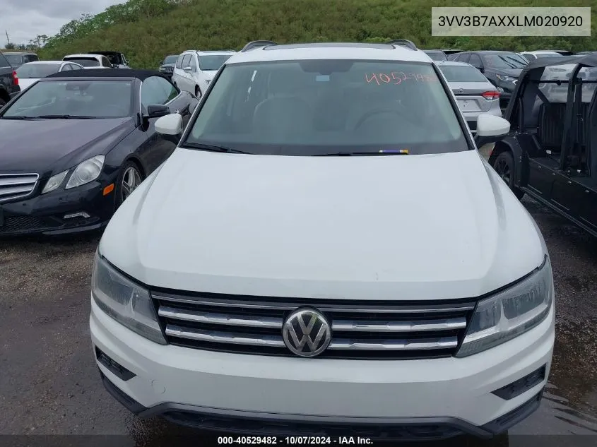 2020 Volkswagen Tiguan 2.0T Se/2.0T Se R-Line Black/2.0T Sel VIN: 3VV3B7AXXLM020920 Lot: 40529482