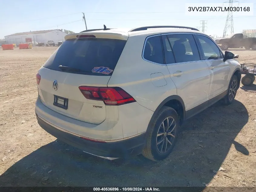 2020 Volkswagen Tiguan Se/Sel VIN: 3VV2B7AX7LM030168 Lot: 40536896