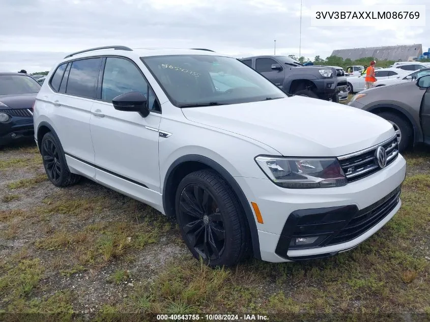 2020 Volkswagen Tiguan Se/Sel VIN: 3VV3B7AXXLM086769 Lot: 40543755