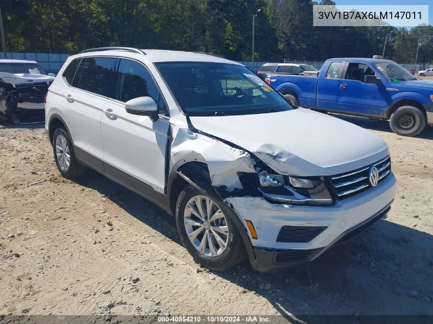 2020 Volkswagen Tiguan 2.0T S VIN: 3VV1B7AX6LM147011 Lot: 40554210