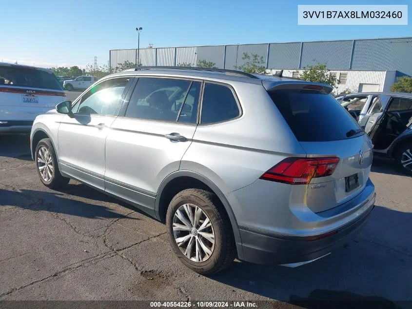 2020 Volkswagen Tiguan S VIN: 3VV1B7AX8LM032460 Lot: 40554226