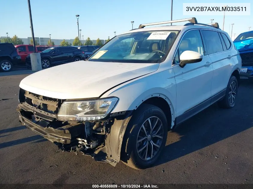 2020 Volkswagen Tiguan 2.0T Se/2.0T Se R-Line Black/2.0T Sel VIN: 3VV2B7AX9LM033511 Lot: 40558809