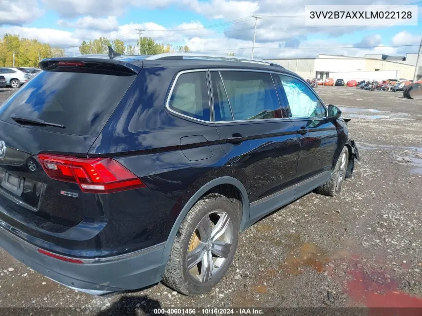 2020 Volkswagen Tiguan 2.0T Se/2.0T Se R-Line Black/2.0T Sel VIN: 3VV2B7AXXLM022128 Lot: 40601456