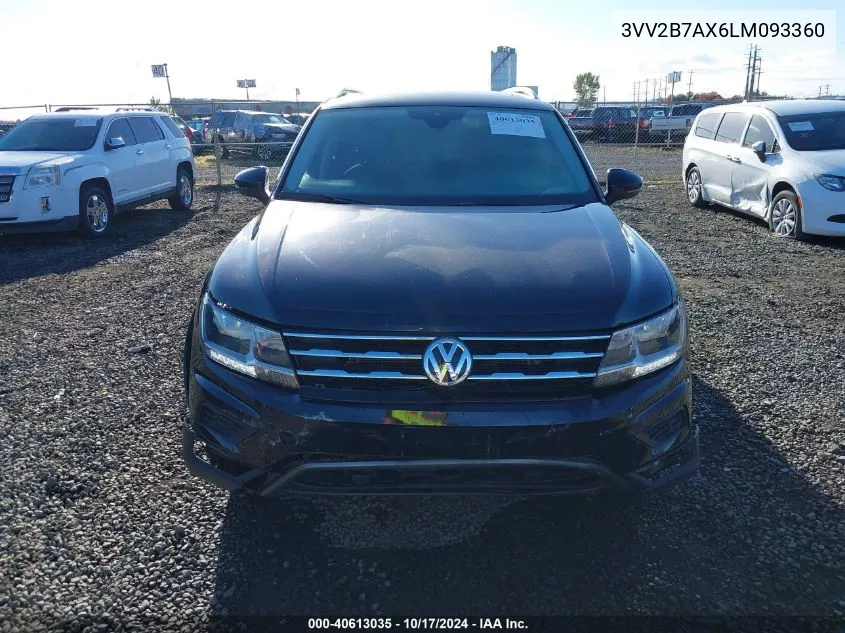 2020 Volkswagen Tiguan 2.0T Se/2.0T Se R-Line Black/2.0T Sel VIN: 3VV2B7AX6LM093360 Lot: 40613035