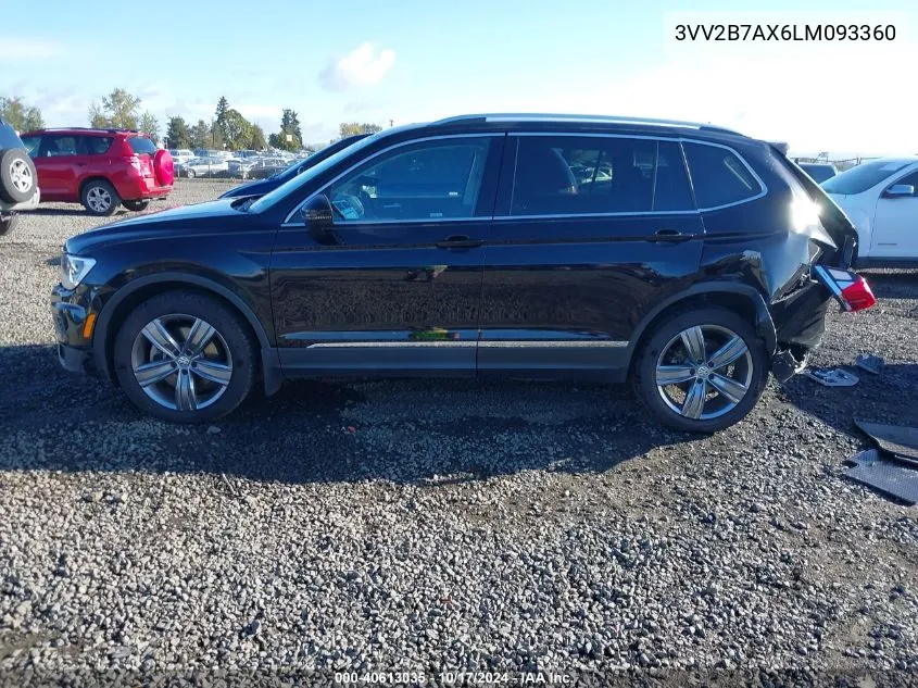 2020 Volkswagen Tiguan 2.0T Se/2.0T Se R-Line Black/2.0T Sel VIN: 3VV2B7AX6LM093360 Lot: 40613035