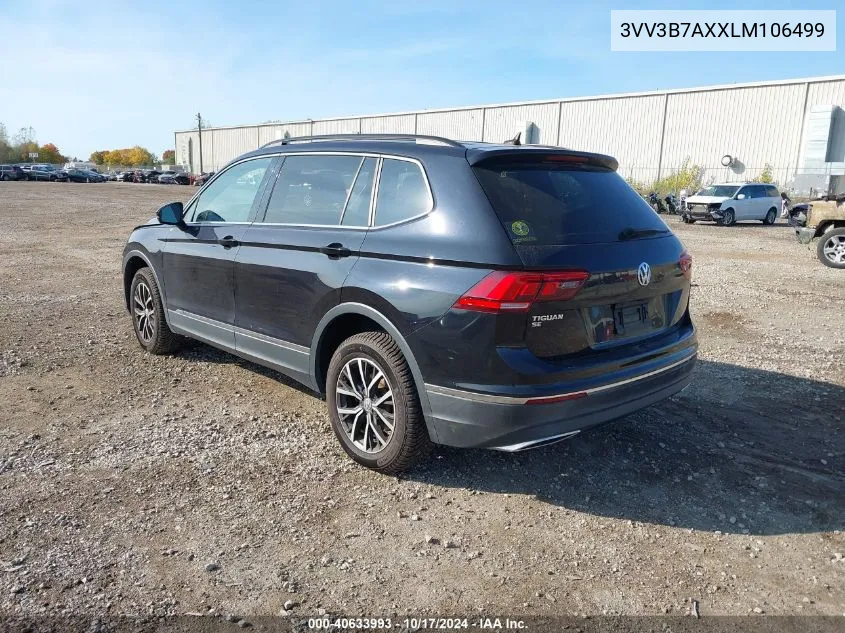 2020 Volkswagen Tiguan 2.0T Se/2.0T Se R-Line Black/2.0T Sel VIN: 3VV3B7AXXLM106499 Lot: 40633993